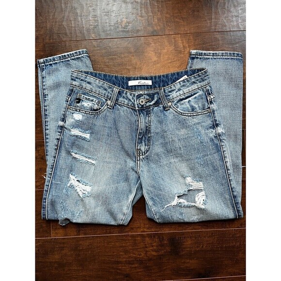 Kancan Distressed Straight Leg Womens Jeans Sz 3/25 - Picture 1 of 6
